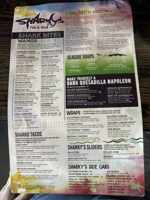 Side of the menu