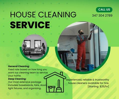 Home cleaning service flyer