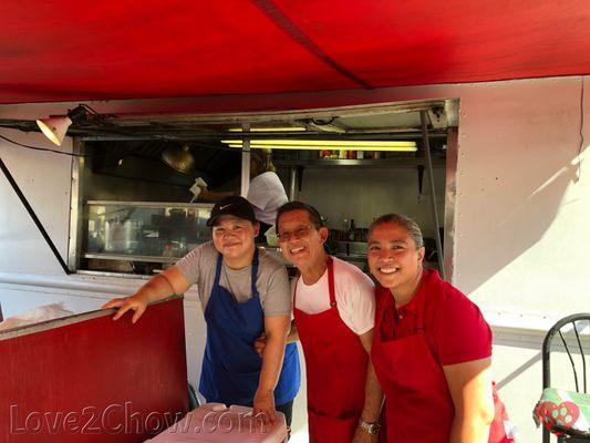 It's a family business. The chef did not want her photo taken. She is 77 and has been cooking this delicious food since they opened in 1989