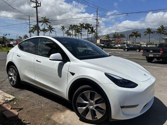 Brand new Tesla Model Y for rent. Dual motors, over 300 miles of range, and plenty of space for five adults.