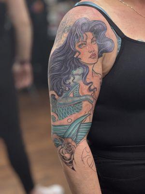 Work in progress mermaid coverup tattoo