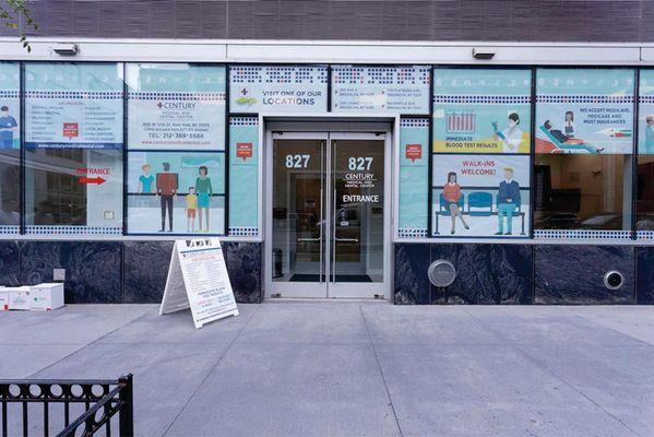 Entrance at Century Dentistry Center in Midtown Manhattan