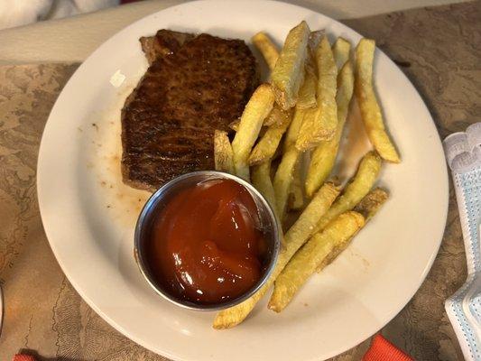 Kids steak and fries