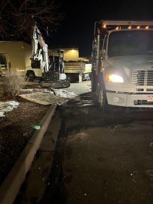 Emergency sewer line repair work. Day or night, we will help get you back in service.