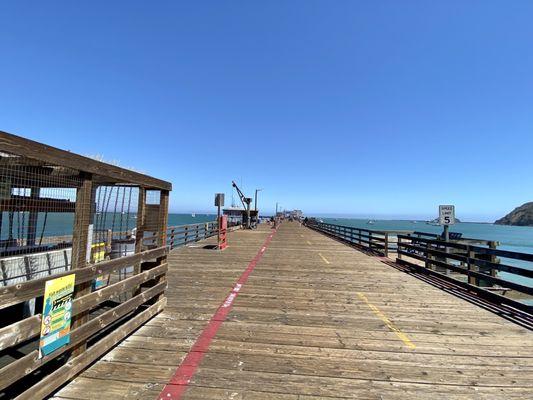 On the pier