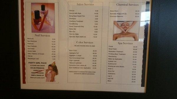 Salon services