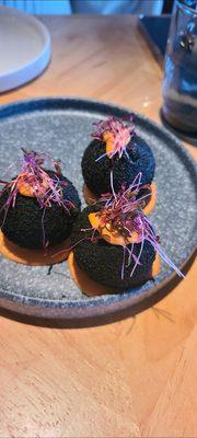 Black mushroom arancini