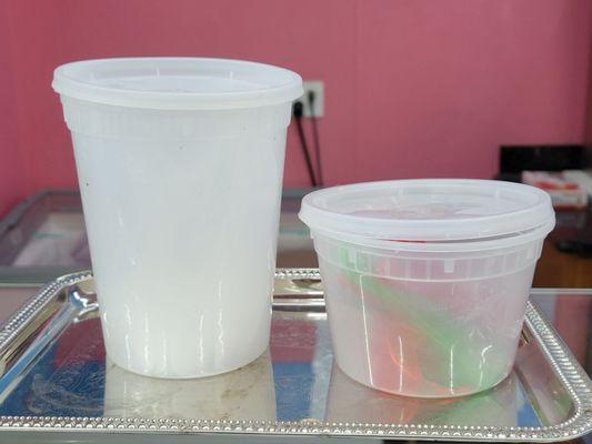 Quart and Large Frozen Yogurt sizes