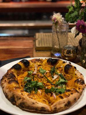 Chicken tikka masala pizza