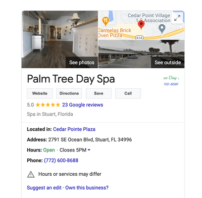 Palm Tree Day Spa