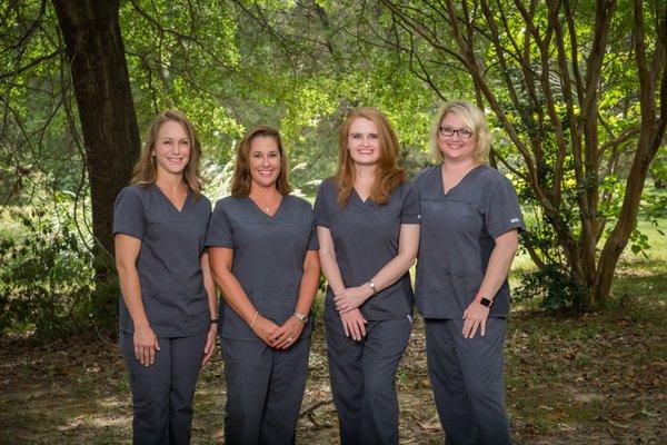 Hygiene team (From left: Dena, Tonya, Shelly, and Larissa)