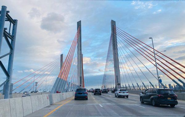 Kosciusko bridge during sunset