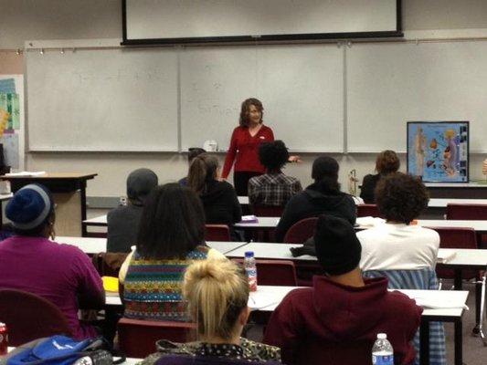 Dr. Olsen guest speaking at Antelope Valley College