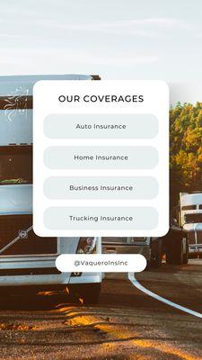 Vaquero Insurance Coverages #Insurance #TruckingInsurance #AutoInsurance