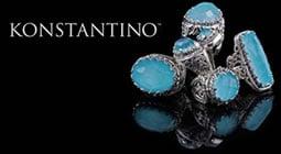 Konstantino, hand made in Greece,  silver and 18k