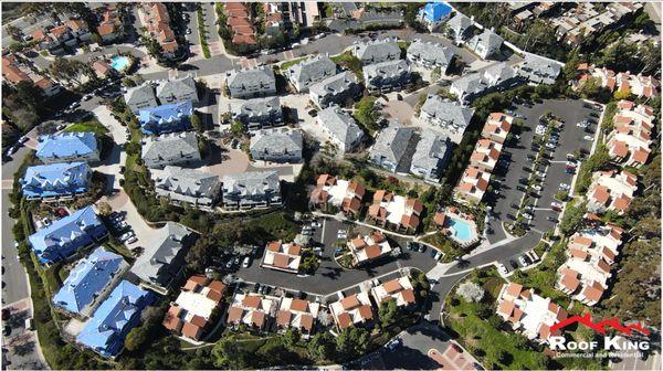 Nearly finished replacing the roofs of 108 Townhomes at Cambridge Terrace in La Jolla, CA.  We handle everything.  Give us a call today!