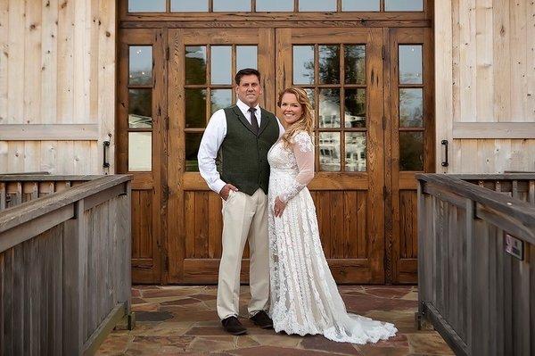 These chestnut doors are from the original barn before this Amish built barn replaced it.