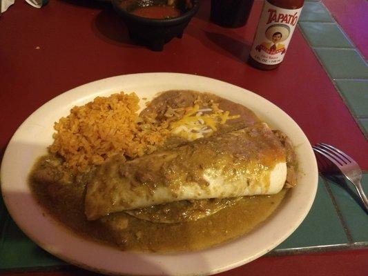 Chile Verde Burrito lunch special