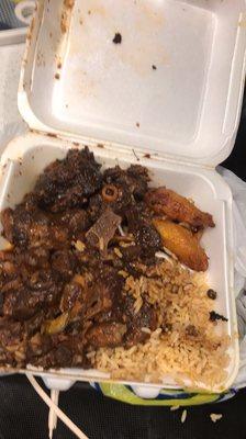 Oxtail with rice & peas ( I already started eating it  )