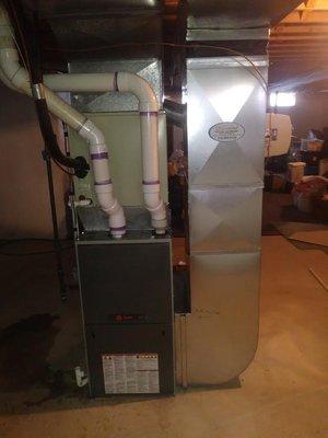 96% efficient furnace installation