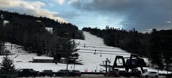 View of Attitash ski slope