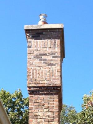 Finished chimney, rebuilt.