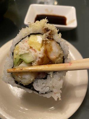 Shrimp Crunch Roll (two shrimp tempura inside!!!)