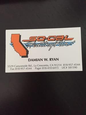 Updated phone number on the business card.