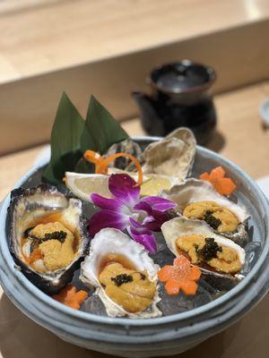 Oyster special (Hama oyster, uni and caviar)!  MUST TRY!!