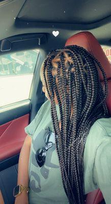 Triangle parts. Neat & tidy braids.