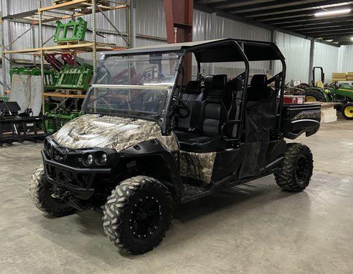 This is a Mahindra 750 UTV. 
We sell a variety of equipment. From farm equipment, industrial equipment, UTVs, implements and more.