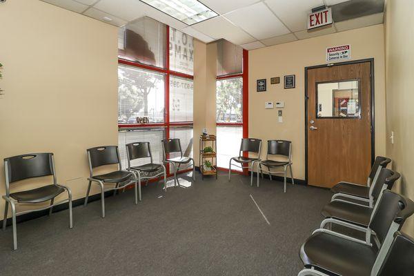 Inside front area of the Ontario Testing Center