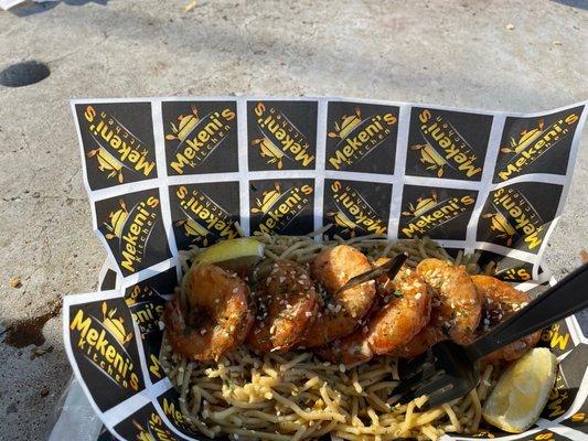 Garlic Shrimp and Garlic noodles