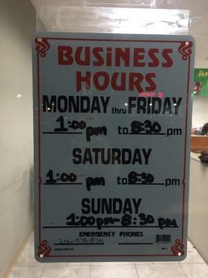 Store hours