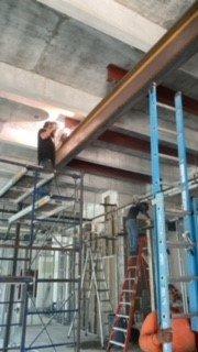 Sometimes a building needs a bit more strength and beams can add the support for new equipment.