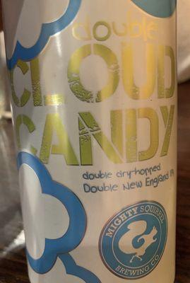 Cloud Candy DDH IPA by Mighty Squirrel Brewing.