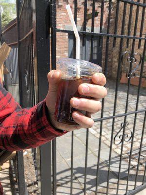 This cold brew cost more than $2 (don't remember exact price).  The small 10 oz cup looks comical.  I would expect this for a child's drink.