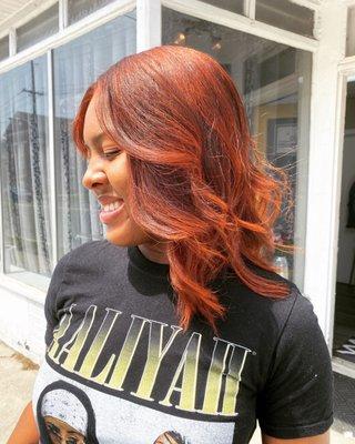 Custom color on natural hair