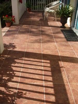 The tile work on this front porch was the perfect choice for massive curb appeal.