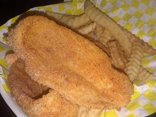 Catfish Fillet and Fries