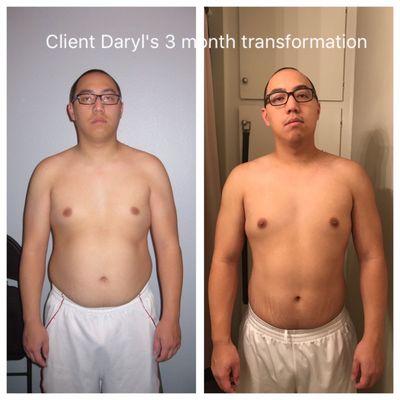 Client Daryl's 3 months transformation!