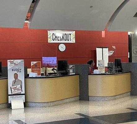 Checkout area in main lobby