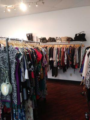 Clothes for days. Many sizes available