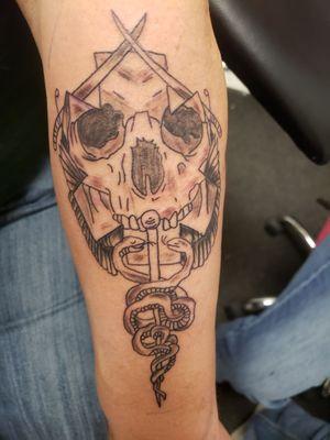 My EMS skull tattoo.