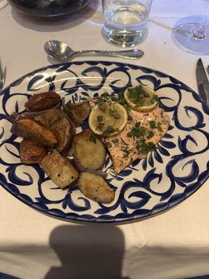 Salmon and roasted red potatoes