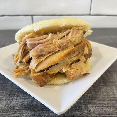 Pork arepa