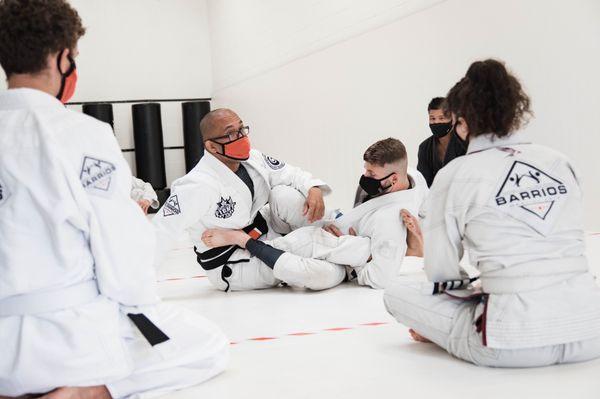 Adult Brazilian Jiu Jitsu lead by Professor Barrios