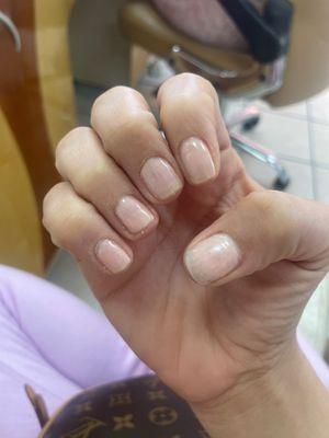 This is the manicure I received if you don't do long getto nails don't come here