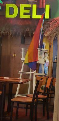 Super excited that my favorite Beach Hut Deli is flying a Pride flag! Super Food as always. Friendly service! Love this place!