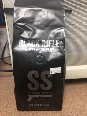 I don't know of anywhere else in town to get Black Rifle Coffee, but it is amazing. Plus, an excuse to check out new stuff in the shop.